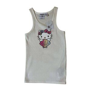 Forever 21 Hello Kitty & Friends Ribbed Tank Seashell Graphic Juniors S NWT